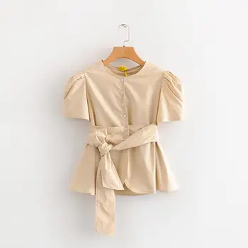 new fashion women basic o neck casual slim bow tied sashes shirts puff sleeve blouses female chic chemise business tops LS6254
new fashion women basic o neck casual slim bow tied sashes shirts puff sleeve blouses female chic chemise business tops LS6254