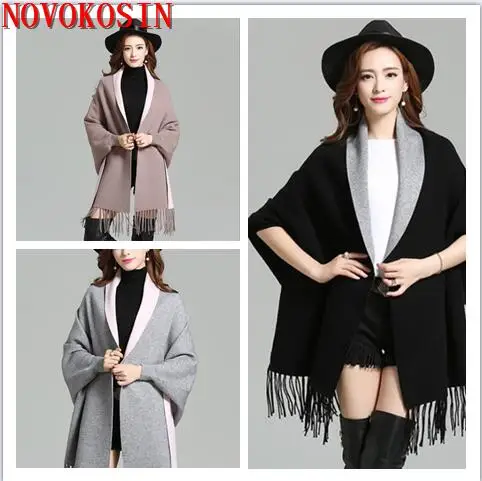 SC318 Autumn Street Wear Cloak 2019 Loose Cape Winter Knitted Poncho Women Solid Female Long Sleeve Cardigan Vintage Coat
SC318 Autumn Street Wear Cloak 2019 Loose Cape Winter Knitted Poncho Women Solid Female Long Sleeve Cardigan Vintage Coat
