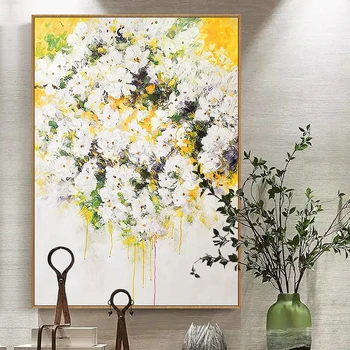 Pure hand-painted Oil Painting Starry Flower Paintings Modern Living Room Sofa Backdrop Decorative Painting Murals Restaurant En
Pure hand-painted Oil Painting Starry Flower Paintings Modern Living Room Sofa Backdrop Decorative Painting Murals Restaurant En