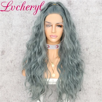 Lvcheryl Water Wave Long Synthetic Lace-front Wigs High Temperature Celadon Color Women Hair with Free-parting Daily Make Up
Lvcheryl Water Wave Long Synthetic Lace-front Wigs High Temperature Celadon Color Women Hair with Free-parting Daily Make Up