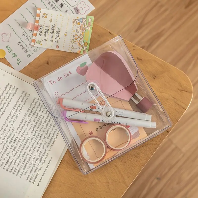 1pc Ins Style Simple Transparent Winding Storage Bag Waterproof Large Capacity PVC DIY Portable Photo Holder Korean Stationery
1pc Ins Style Simple Transparent Winding Storage Bag Waterproof Large Capacity PVC DIY Portable Photo Holder Korean Stationery