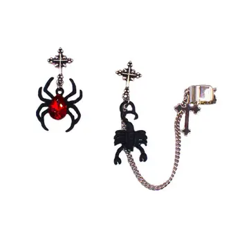 1Pair Punk Style Halloween Spider Asymmetrical Earrings Women Dangle Earrings
1Pair Punk Style Halloween Spider Asymmetrical Earrings Women Dangle Earrings