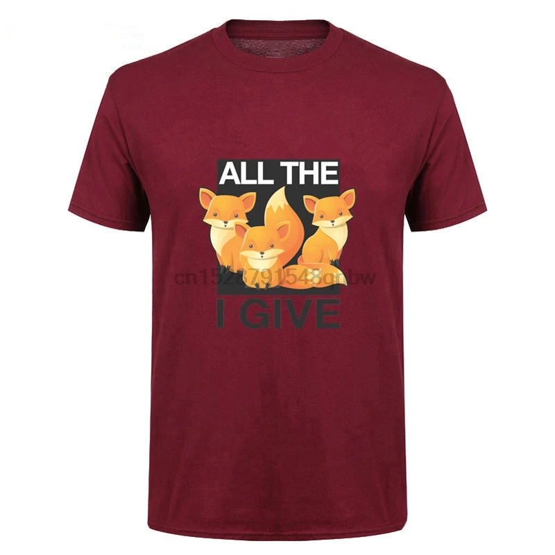Мужская футболка с рисунком из аниме All The Fox I Give модная брендовая круглым вырезом