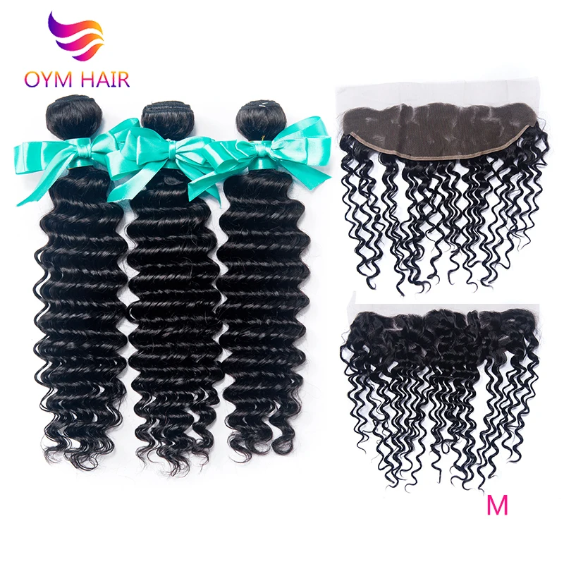OYM HAIR Brazilian Deep Wave Human Hair 3/4 Bundles With Lace Frontal Closure With Bundles Ear To Ear Lace Frontal Remy Hair
OYM HAIR Brazilian Deep Wave Human Hair 3/4 Bundles With Lace Frontal Closure With Bundles Ear To Ear Lace Frontal Remy Hair