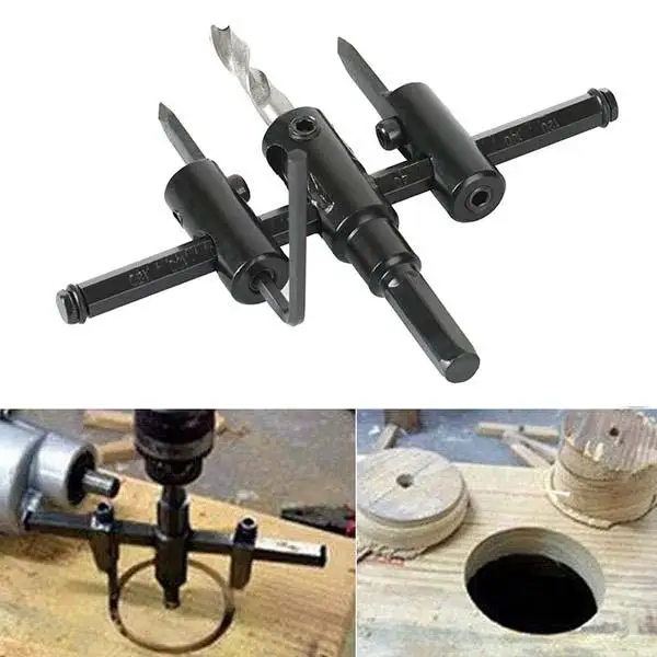 Adjustable Aircraft Type Hole Opener 30mm-120mm Woodworking Opener Adjust Wood Circle Hole Saw Cutter Tool Kit Set Cordless Dril
Adjustable Aircraft Type Hole Opener 30mm-120mm Woodworking Opener Adjust Wood Circle Hole Saw Cutter Tool Kit Set Cordless Dril