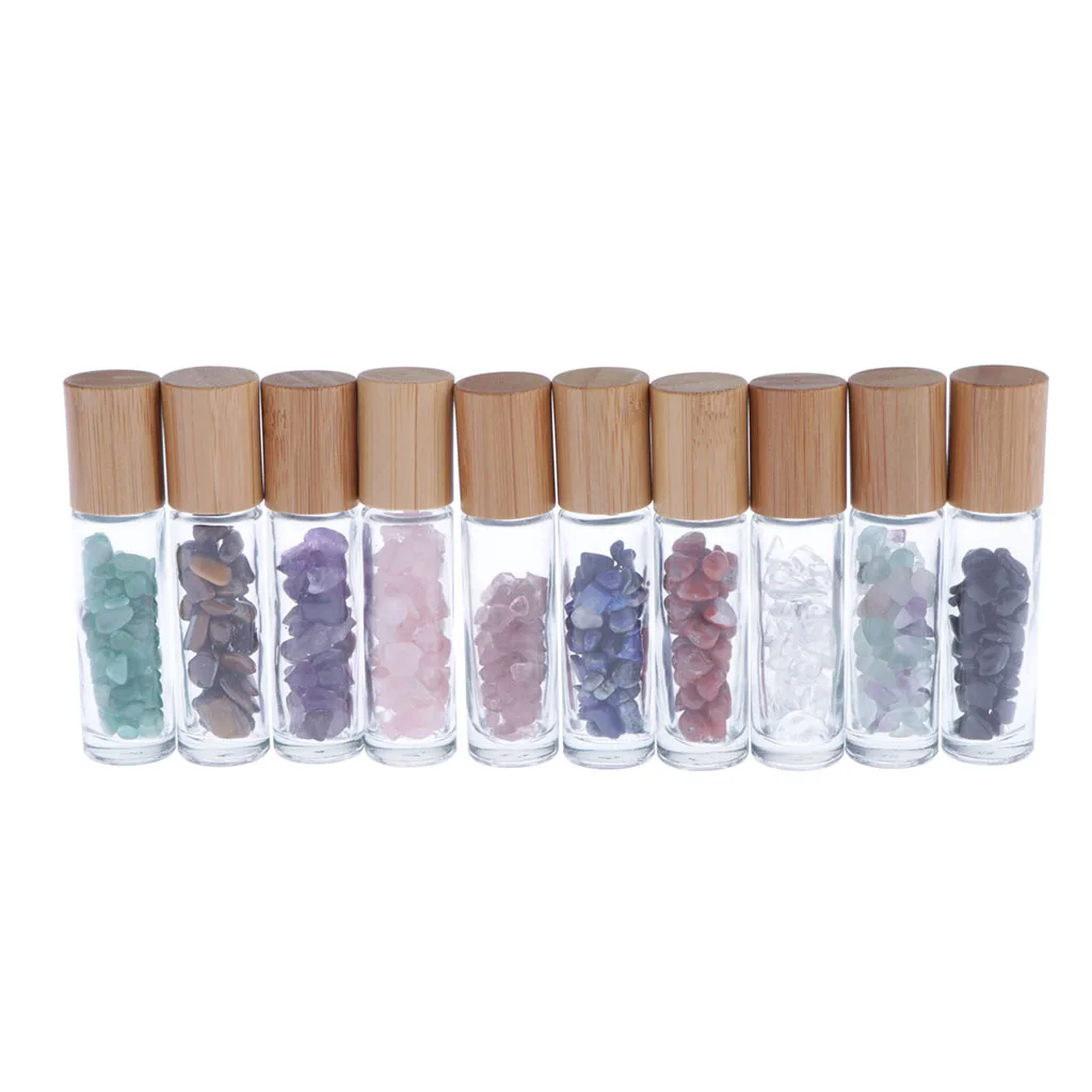 10pcs Empty Clear 10ML Glass Essential Oil Roller Ball Bottle Bamboo Lids 10pcs Empty Clear 10ML Glass Essential Oil Roller Ball Bottle Bamboo Lids