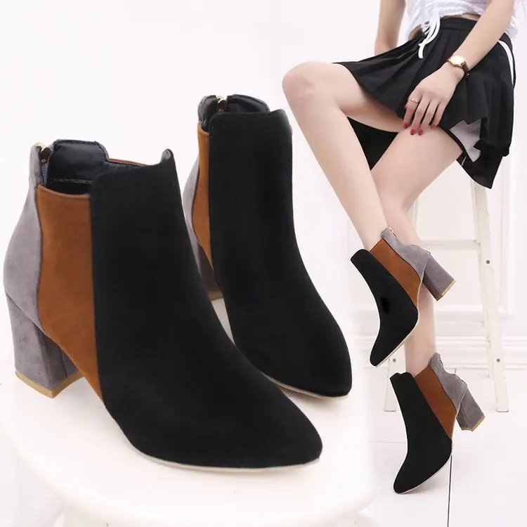 Pointed Toe Retro Flock Women Ankle Boots Med Platform Solid Vintage Chelsea Boots Square Heel Zip Casual Big Size Shoes
Pointed Toe Retro Flock Women Ankle Boots Med Platform Solid Vintage Chelsea Boots Square Heel Zip Casual Big Size Shoes