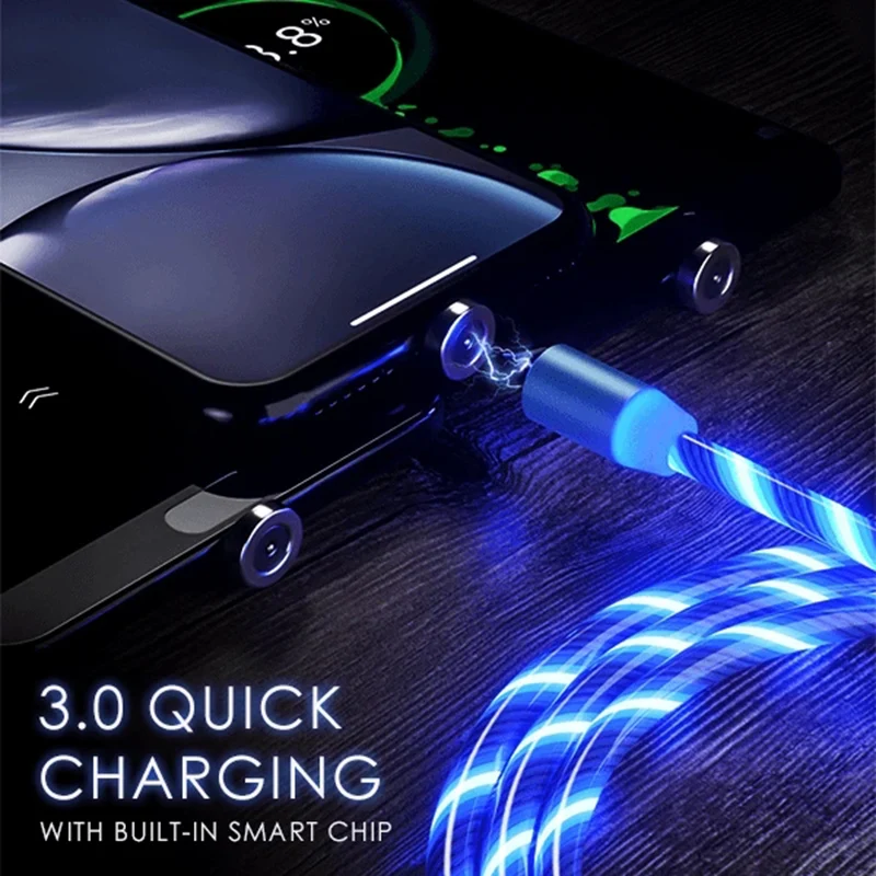Glowing LED Magnetic 3 in 1 USB Charging Cable Fast Charge Data Cable Compatible with All Phones DJA88
Glowing LED Magnetic 3 in 1 USB Charging Cable Fast Charge Data Cable Compatible with All Phones DJA88