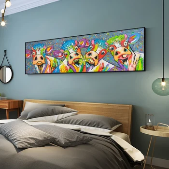 Abstract Colorful Cow 100%Hand Painted Oil Paintings On Canvas Wall Art Large Pictures For Living Room Home Decor Best Gift
Abstract Colorful Cow 100%Hand Painted Oil Paintings On Canvas Wall Art Large Pictures For Living Room Home Decor Best Gift