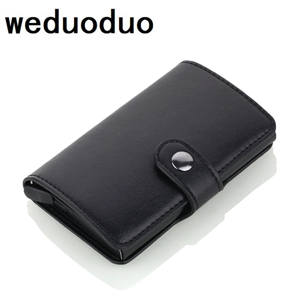 New Antitheft Credit Card Holder Blocking Rfid Wallet PU Leather Card Holder Unisex Security Information Aluminum Metal Purse
New Antitheft Credit Card Holder Blocking Rfid Wallet PU Leather Card Holder Unisex Security Information Aluminum Metal Purse