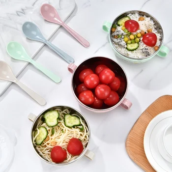 Baby Feeding Bowl+Spoon Set Non-slip Stainless Steel Insulation Children Tableware Cartoon Printed Kid Food Bowl Dishes
Baby Feeding Bowl+Spoon Set Non-slip Stainless Steel Insulation Children Tableware Cartoon Printed Kid Food Bowl Dishes