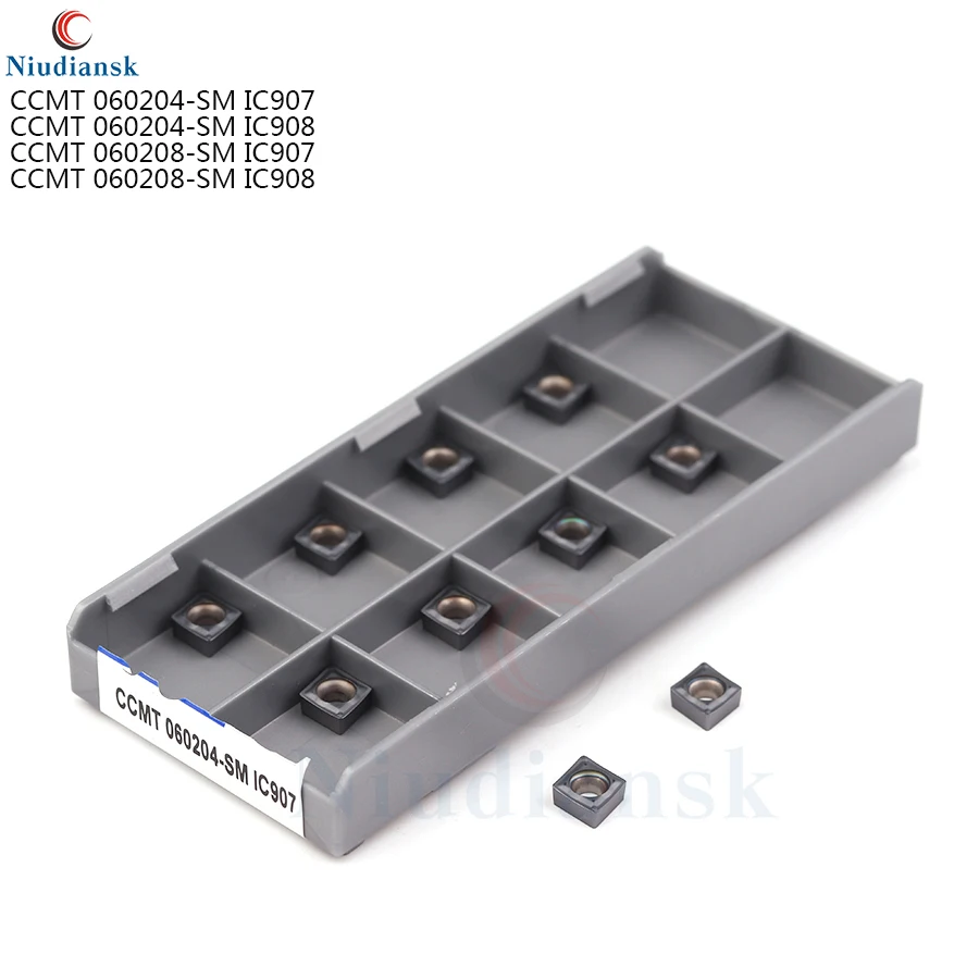Твердосплавные пластины CCMT060204 SM IC907 IC908 режущий инструмент для внутренней