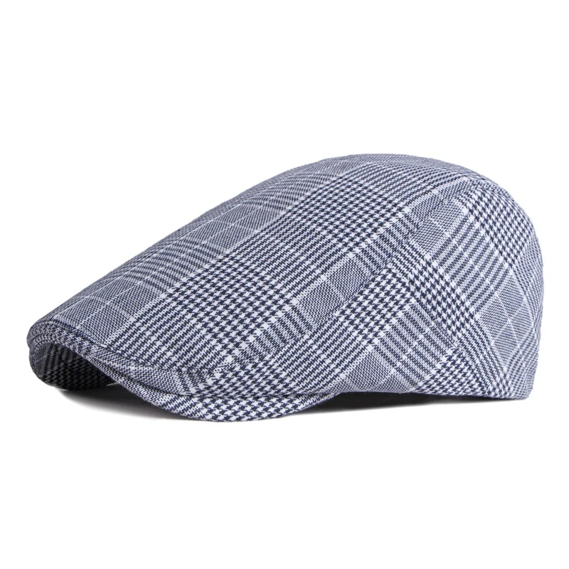 

2023 New Spring Fashion Plaid Berets Hat Color Newsboy Caps Gatsby Hats Driving Cabbie Cap Summer Peaky Blinder for Men Women