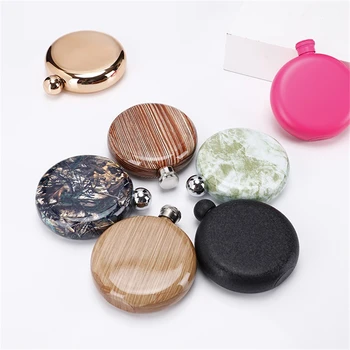Portable Stainless Steel Hip Flask 5oz Round Hip Flask Set Creative Whiskey Printing Mini Hip Flask Flachmann Edelstahl
Portable Stainless Steel Hip Flask 5oz Round Hip Flask Set Creative Whiskey Printing Mini Hip Flask Flachmann Edelstahl