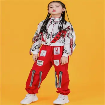 New jazz dance clothing children's trend cool hip-hop hip-hop suit girls drumming costumes 
New jazz dance clothing children's trend cool hip-hop hip-hop suit girls drumming costumes