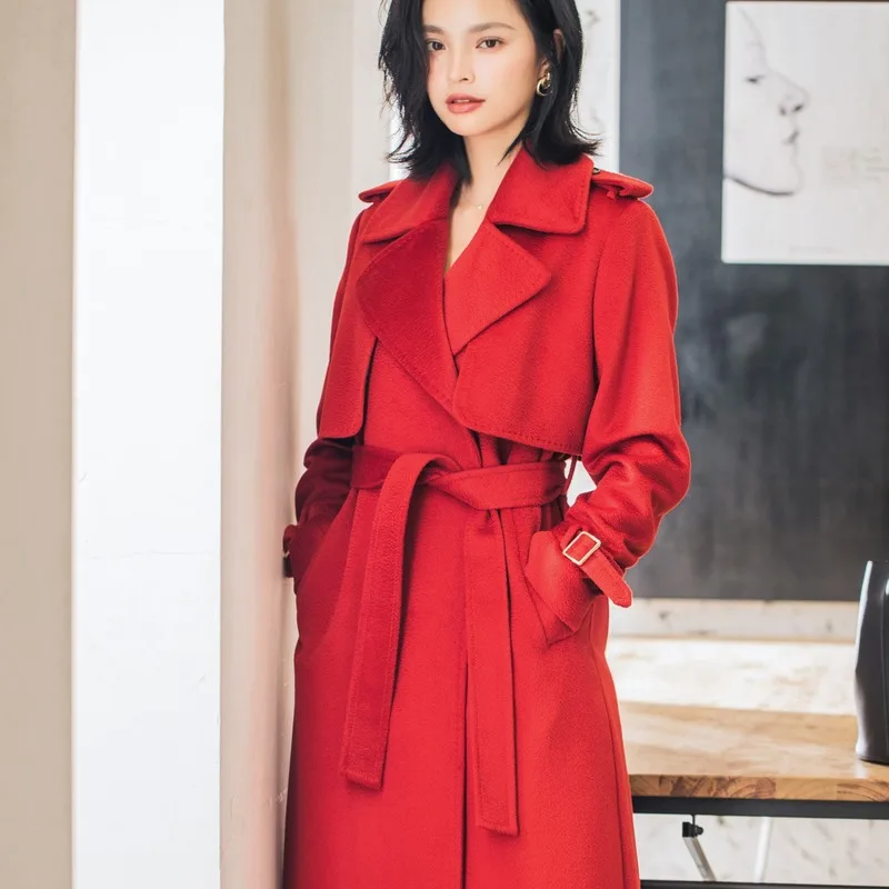 AIGYPTOS Autumn and winter 100% wool coat water ripples wild long long was thin woolen temperament jacket women
AIGYPTOS Autumn and winter 100% wool coat water ripples wild long long was thin woolen temperament jacket women