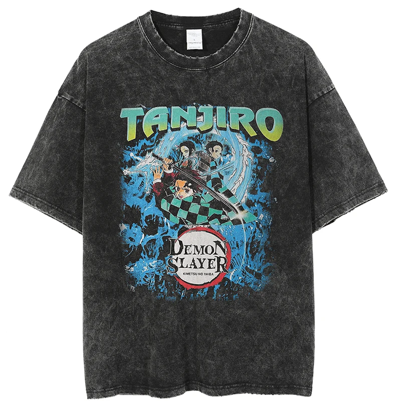Harajuku Anime Demon Slayer T Shirt Men Vintage Washed Oversized Graphic T Shirt for Men Hip Hop Streetwear 100% Cotton T-shirts
Harajuku Anime Demon Slayer T Shirt Men Vintage Washed Oversized Graphic T Shirt for Men Hip Hop Streetwear 100% Cotton T-shirts