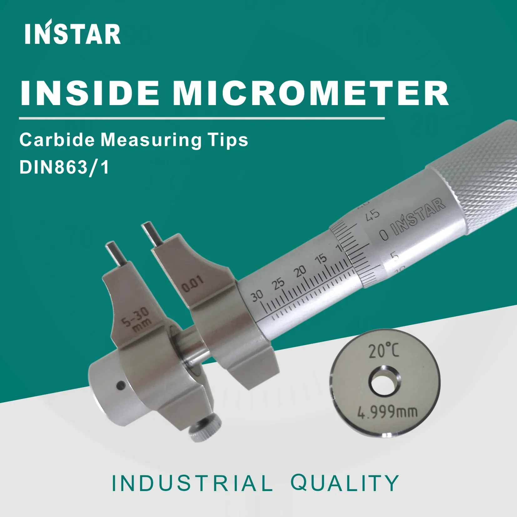 Фото Внутренний микрометр INSTAR 5-30 мм 25-50 промышленное качество внутренний 50-75 75-10 0 01
