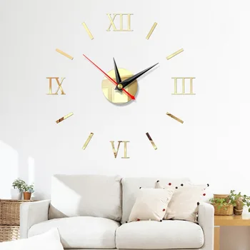 Art Modern Design Wall Clock Roman Numerals Large DIY 3D Decorative Wall Stickers Home Decor Clock Living Room Decoration Mirror
Art Modern Design Wall Clock Roman Numerals Large DIY 3D Decorative Wall Stickers Home Decor Clock Living Room Decoration Mirror