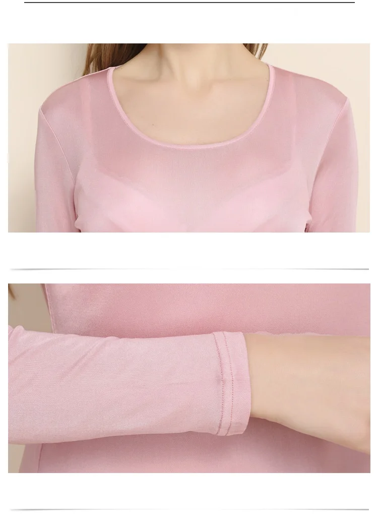 Women Sleepwear, Real Silk Women's Warm Clothing, Thermal Underwear, Female Suits