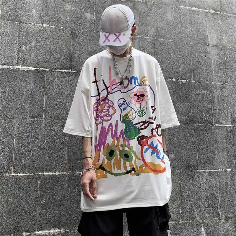 Funny Graffiti Printed T Shirts for Mens Fashion Designer Original Summer Tops Teens Japanese Oversized Streetwear Hip Hop Tees
Funny Graffiti Printed T Shirts for Mens Fashion Designer Original Summer Tops Teens Japanese Oversized Streetwear Hip Hop Tees