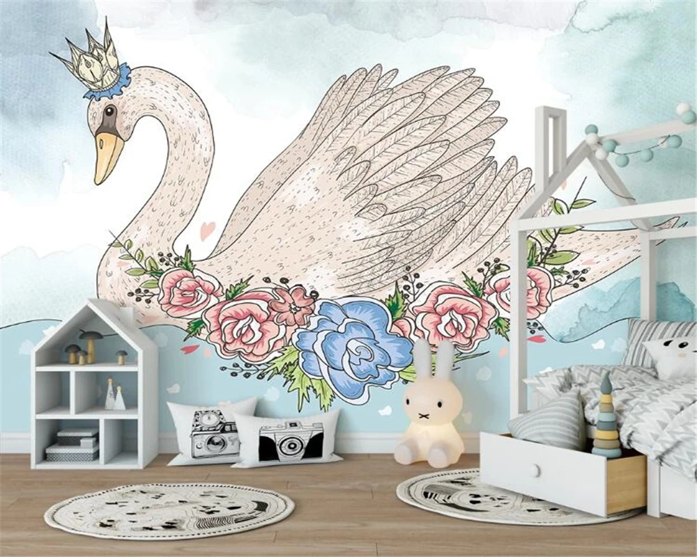 Custom Wallpaper murals European Cartoon Little Fish White Swan Little Bear Animal Children's Room Background Wall 3d wallpaper
Custom Wallpaper murals European Cartoon Little Fish White Swan Little Bear Animal Children's Room Background Wall 3d wallpaper