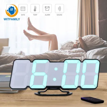 Voice Control Table Digital Alarm Clock Multiple Color Variations 3D Wireless Remote Night Wall Clock 24 or 12 Hour Display
Voice Control Table Digital Alarm Clock Multiple Color Variations 3D Wireless Remote Night Wall Clock 24 or 12 Hour Display