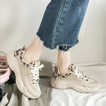 Rimocy Spring Summer Women Leopard Chunky Sneakers Breathable Air Mesh Platform Trainers Female Flat with Casual Shoes Woman New
Rimocy Spring Summer Women Leopard Chunky Sneakers Breathable Air Mesh Platform Trainers Female Flat with Casual Shoes Woman New