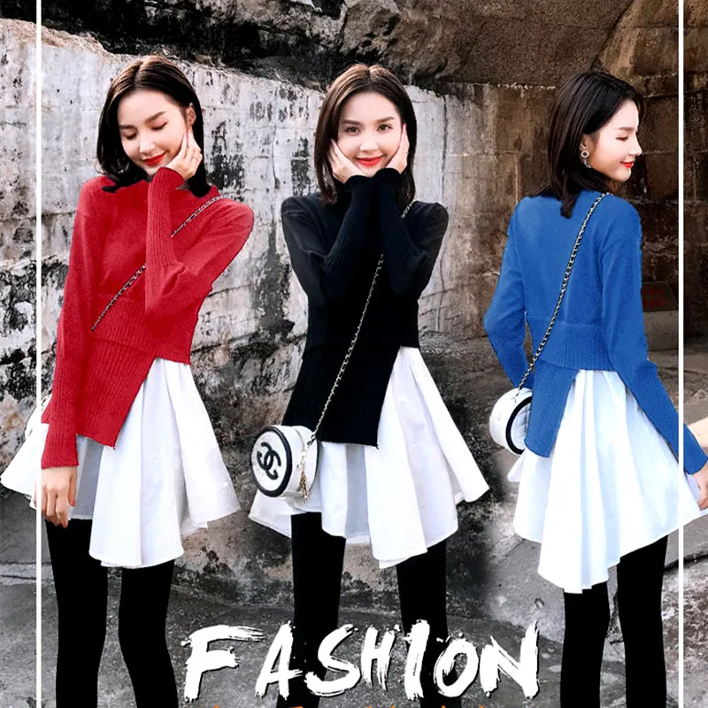 Designer Knitted Clothes Women O Neck Contrast Colors Spliced Knitted Sweater Blousa Spring Autumn Sweaters Tops CC298
Designer Knitted Clothes Women O Neck Contrast Colors Spliced Knitted Sweater Blousa Spring Autumn Sweaters Tops CC298