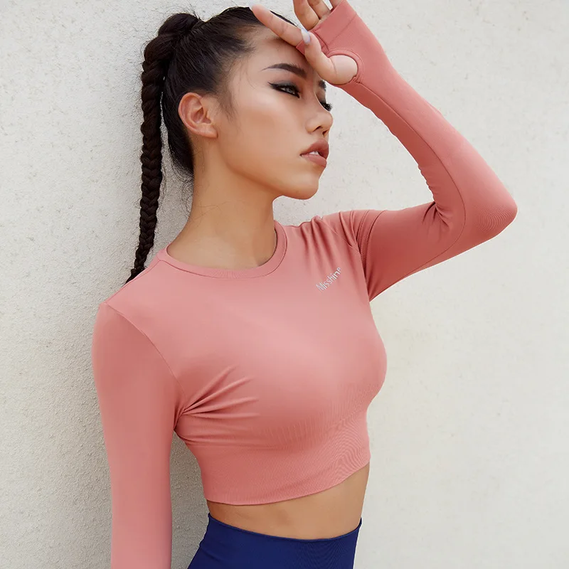 CretKoav Sexy Crop Top High Stretchy Letter Printing Workout T Shirts Women Autumn New Thumb Hole Long Sleeve Fitness Yoga Shirt
CretKoav Sexy Crop Top High Stretchy Letter Printing Workout T Shirts Women Autumn New Thumb Hole Long Sleeve Fitness Yoga Shirt