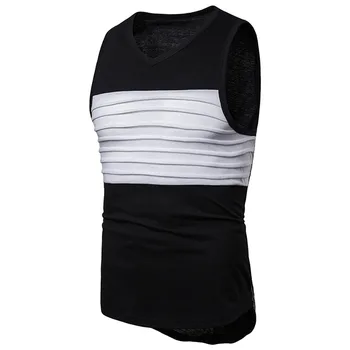 Tank Top Men Striped Polyester blouse Splicing Sports Casual Vest Splice Sport Large Plus size Open-Forked Male Vest Daily W0710
Tank Top Men Striped Polyester blouse Splicing Sports Casual Vest Splice Sport Large Plus size Open-Forked Male Vest Daily W0710