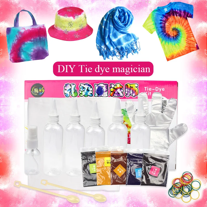 Creative One Step Tie Dye Set DIY Kits Handmade Materials For Fabric Textile Craft Clothes Scarf For Solo Projects Dyes Paint
Creative One Step Tie Dye Set DIY Kits Handmade Materials For Fabric Textile Craft Clothes Scarf For Solo Projects Dyes Paint