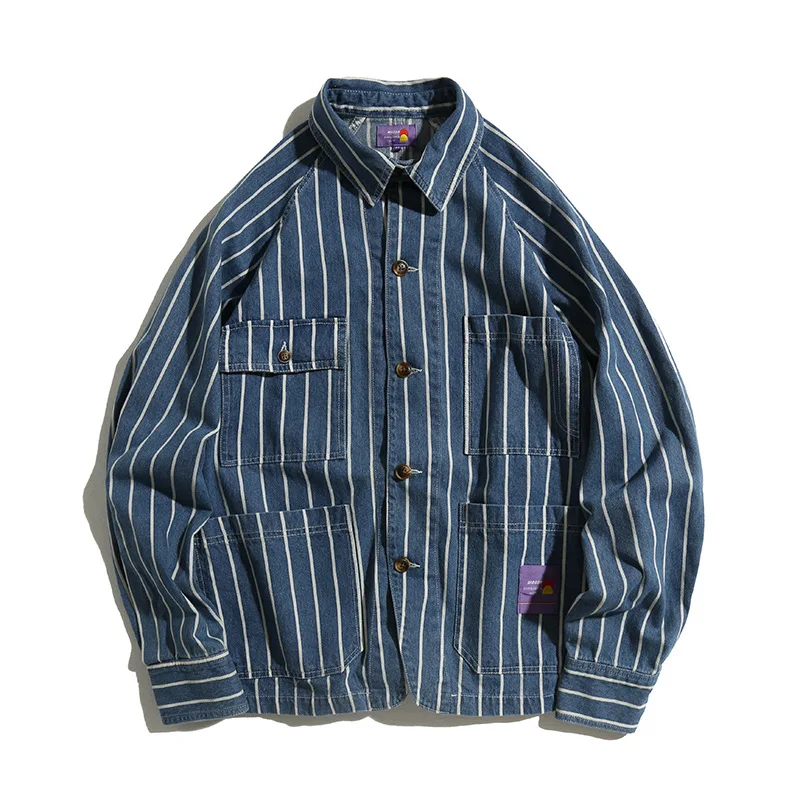 City Where the Product 2020 Spring New Style Origional Popular Brand Washed Blue Loose-Fit Vertical Striped Vintage Denim Jacket
City Where the Product 2020 Spring New Style Origional Popular Brand Washed Blue Loose-Fit Vertical Striped Vintage Denim Jacket