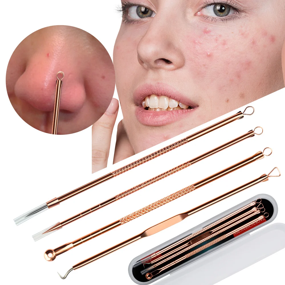 4 pcs Acne Blackhead Removal Needles Pimple Acne Extractor Black Head Pore Cleaner Deep Cleansing Tool Skin Care Beauty Products
4 pcs Acne Blackhead Removal Needles Pimple Acne Extractor Black Head Pore Cleaner Deep Cleansing Tool Skin Care Beauty Products