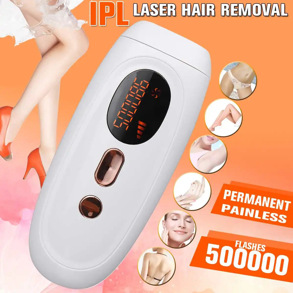 NEW Laser Depilator IPL Epilator Permanent Hair Removal 500000 Flash Touch Body Leg Bikini Trimmer Photoepilator For Women
NEW Laser Depilator IPL Epilator Permanent Hair Removal 500000 Flash Touch Body Leg Bikini Trimmer Photoepilator For Women