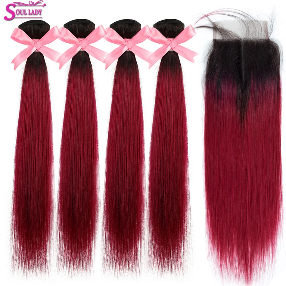Soul Lady Ombre Bundles With Closure 1b/Burg Peruvian Hair Bundles With Closure Non Remy Ombre Human Hair 4 Bundles With Closure
Soul Lady Ombre Bundles With Closure 1b/Burg Peruvian Hair Bundles With Closure Non Remy Ombre Human Hair 4 Bundles With Closure