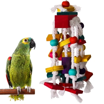Parrot Cage Bite Toys Bird Chewing Toy Wooden Block Bird Parrot Toys for Small and Medium Parrots and Birds
Parrot Cage Bite Toys Bird Chewing Toy Wooden Block Bird Parrot Toys for Small and Medium Parrots and Birds