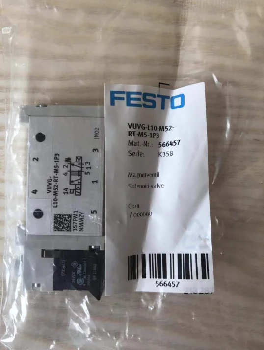 1PCS Festo VUVG-L10-M52-RT-M5-1P3 566457 Solenoid Valve -New | Безопасность и защита