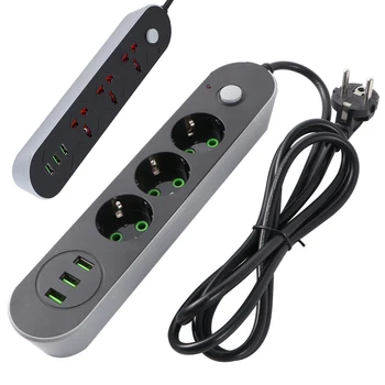 3 Way Outlets Power Sockets 3 USB Ports 6ft Extension Cord With Switch Home Office Desktop Power Strips Mountable USB Charging
3 Way Outlets Power Sockets 3 USB Ports 6ft Extension Cord With Switch Home Office Desktop Power Strips Mountable USB Charging