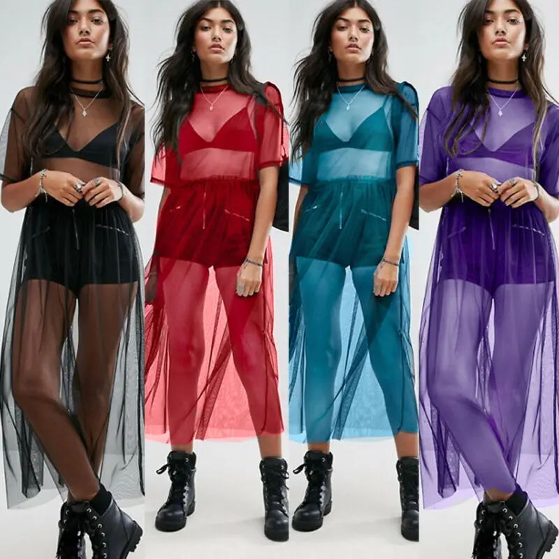 2019 New Womens Black See-through Mesh Dress Sheer Maxi Cover Up Tulle Lace Beachwear Ladies Sexy Versatile Loose Casual Dresses
2019 New Womens Black See-through Mesh Dress Sheer Maxi Cover Up Tulle Lace Beachwear Ladies Sexy Versatile Loose Casual Dresses
