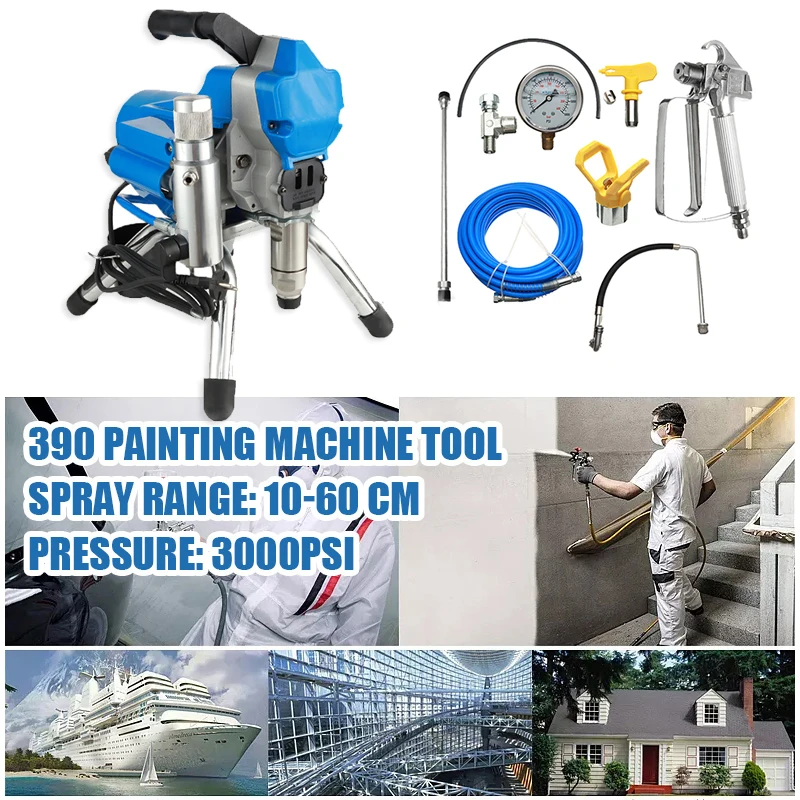 High Pressure Airless Spray Gun Electric Paint Sprayer 390 Painting Machine Tool New Airless Spray Machine
High Pressure Airless Spray Gun Electric Paint Sprayer 390 Painting Machine Tool New Airless Spray Machine