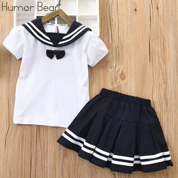 Humor Bear Summer New College Style Kids Girl Clothes Suit Short Sleeve T-Shirt+Pleated Short Skirts 2pcs Girl School Suit Set
Humor Bear Summer New College Style Kids Girl Clothes Suit Short Sleeve T-Shirt+Pleated Short Skirts 2pcs Girl School Suit Set