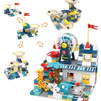 Big Size Blocks Marble Race Run Maze Ball Compatible Duploed Building Block Funnel Slide Ferris Wheel Toys For Children Kid Gift
Big Size Blocks Marble Race Run Maze Ball Compatible Duploed Building Block Funnel Slide Ferris Wheel Toys For Children Kid Gift