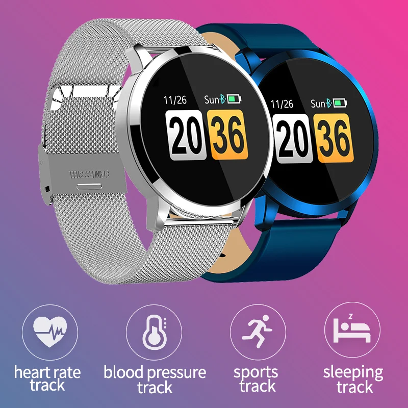 

Q8 Smart Watch OLED Color Screen Smartwatch women Fashion Fitness Tracker Heart Rate monitor