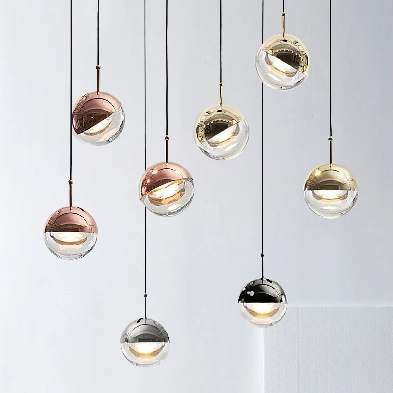 Nordic Globe Pendant Light LED crystal Ball pendant lamp Rose Gold hanglamp Living Room Bar Kitchen Fixture Luminaire Suspension
Nordic Globe Pendant Light LED crystal Ball pendant lamp Rose Gold hanglamp Living Room Bar Kitchen Fixture Luminaire Suspension