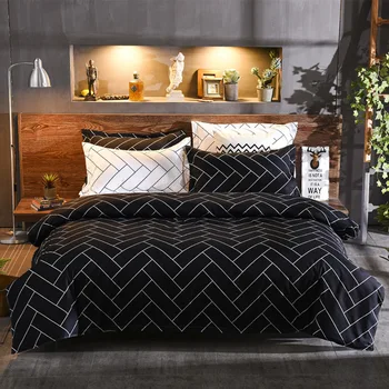 Geometric Bedding Sets Simple Linens Cover King Size Black Duvet Set Bed AS84# Queen
Geometric Bedding Sets Simple Linens Cover King Size Black Duvet Set Bed AS84# Queen