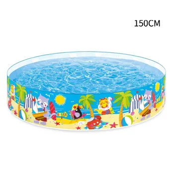 

1.2m/1.5m Cartoon Hard Plastic Family Swimming Pool Round Non-inflatable Pool Children's Play Pool Snorkel Buddies Snapset Pool