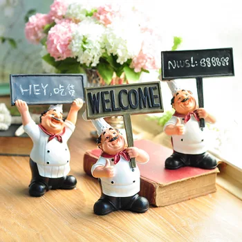 European-style Resin Chef Figurines Holding Message Board Creative Restaurant Kitchen Salt Shaker Decorative Crafts Home Decor
European-style Resin Chef Figurines Holding Message Board Creative Restaurant Kitchen Salt Shaker Decorative Crafts Home Decor