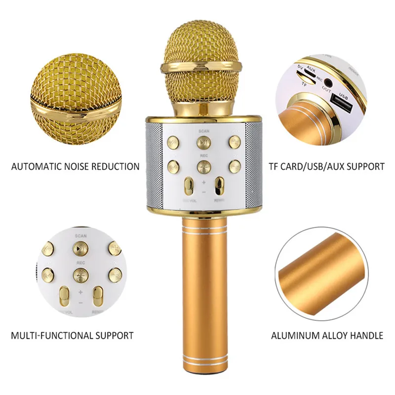 Generic Wireless Bluetooth Microphone WS858L Wireless Microphone