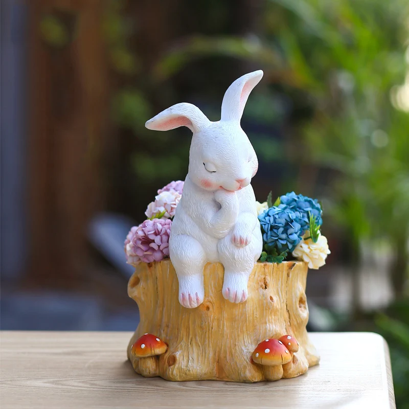 Fairy Garden Cute Simulation Rabbit Flower Pot Resin Ornaments Outdoor House Balcony Table Figurines Crafts Park Lawn Decoration
Fairy Garden Cute Simulation Rabbit Flower Pot Resin Ornaments Outdoor House Balcony Table Figurines Crafts Park Lawn Decoration